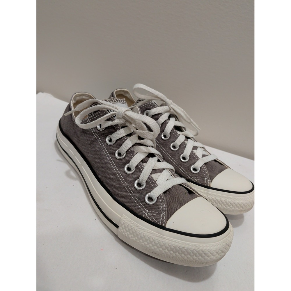Converse All Star Gray Canvas Low Top Sneakers Womens Size 7 5J794